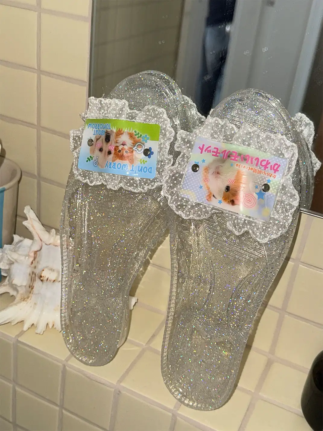 WS | Handmade Crystal Jelly Slippers