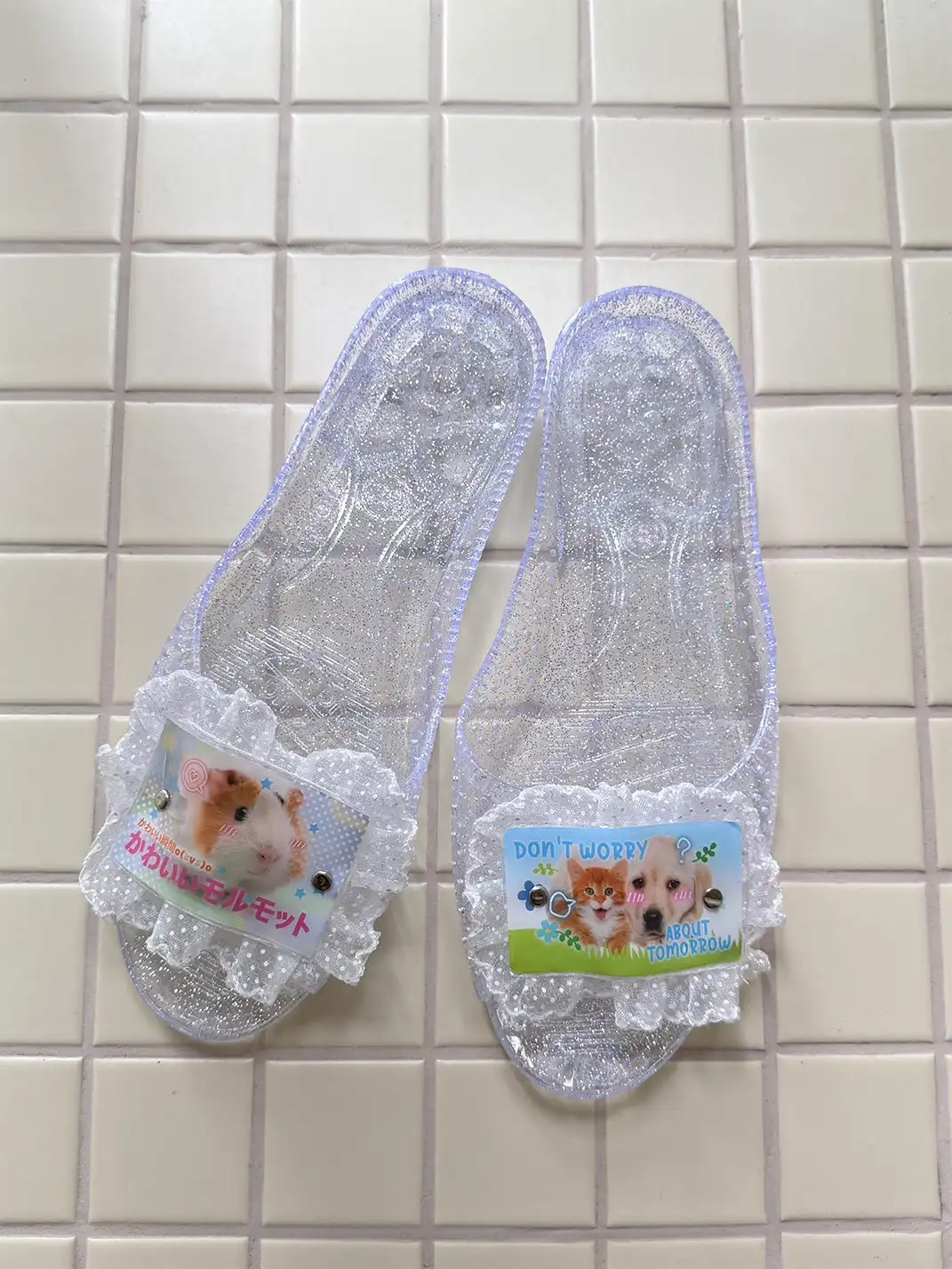 WS | Handmade Crystal Jelly Slippers