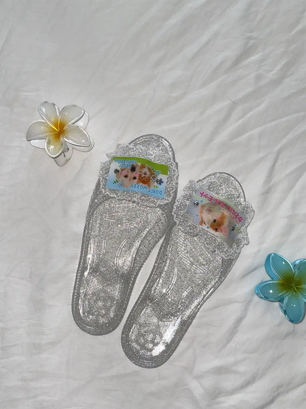 WS | Handmade Crystal Jelly Slippers