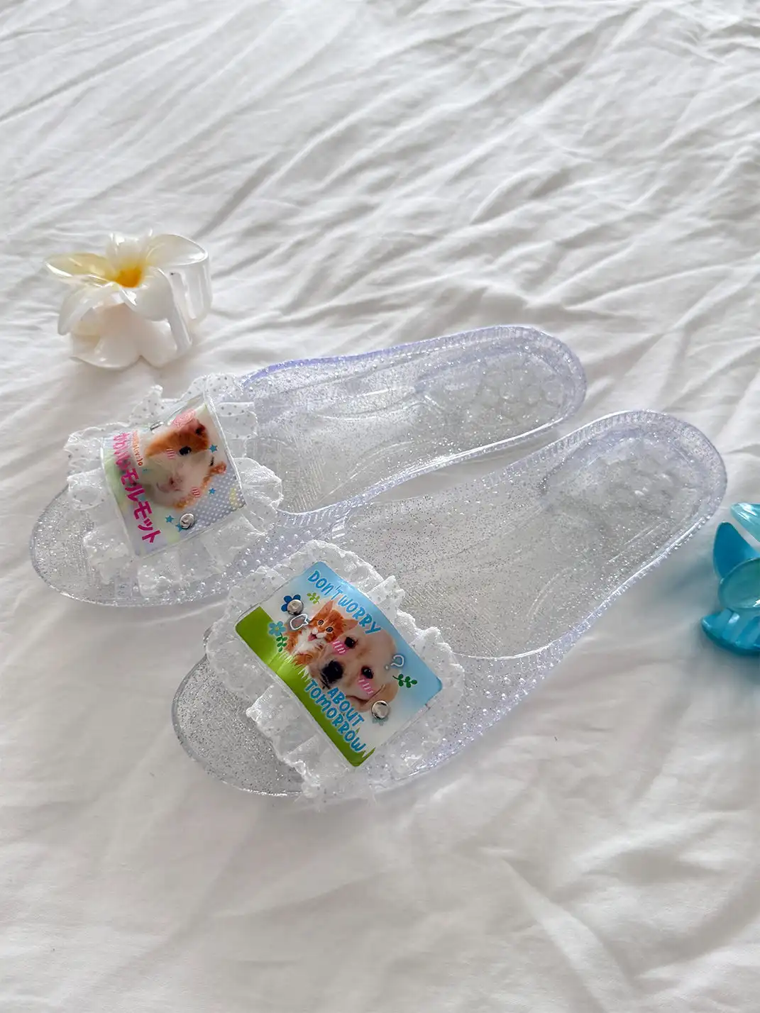 WS | Handmade Crystal Jelly Slippers
