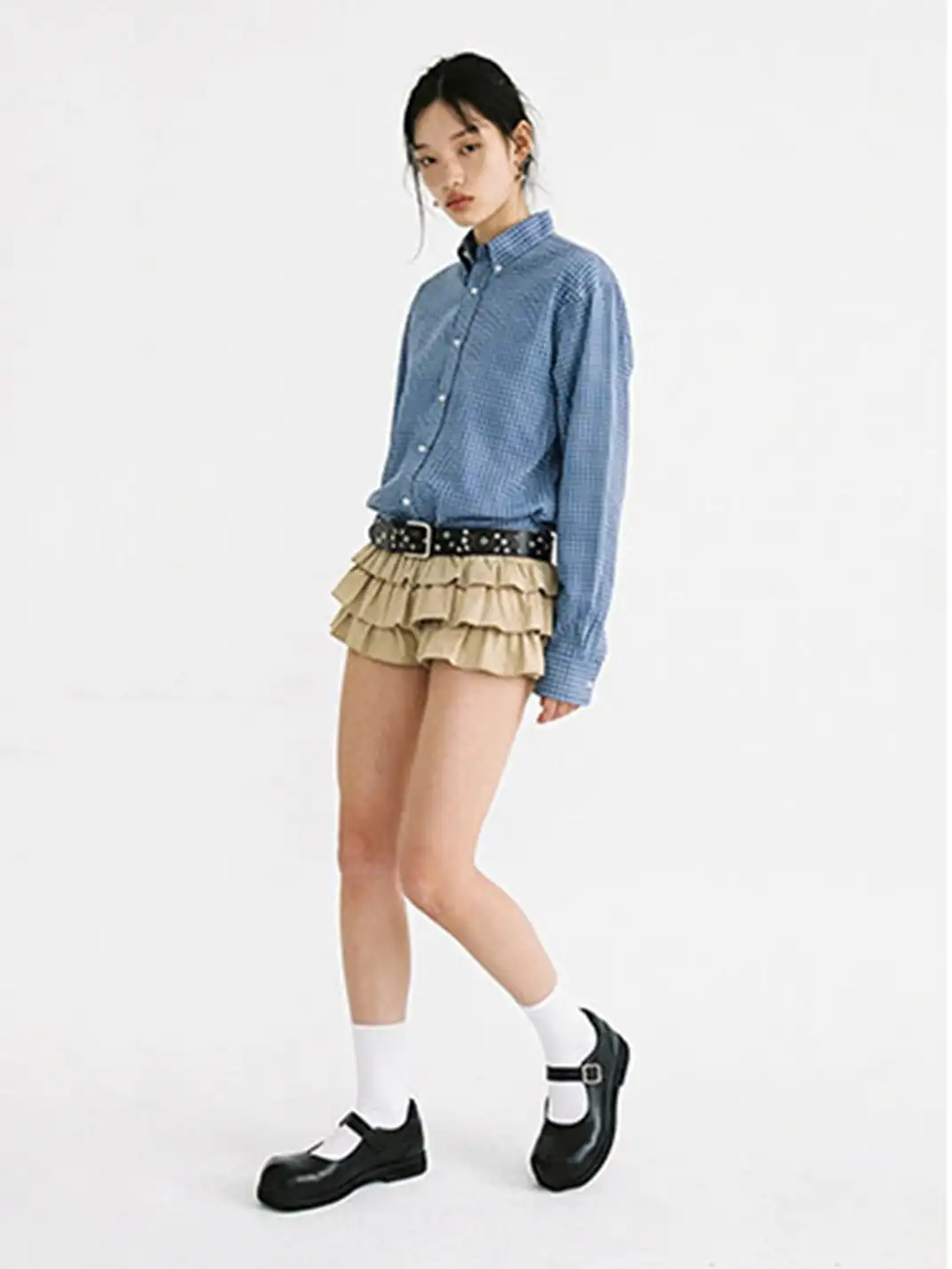 Littlegood | Round Toe Cat Print Mary Jane Shoes
