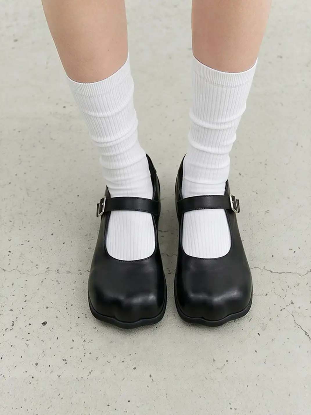 Littlegood | Round Toe Cat Print Mary Jane Shoes