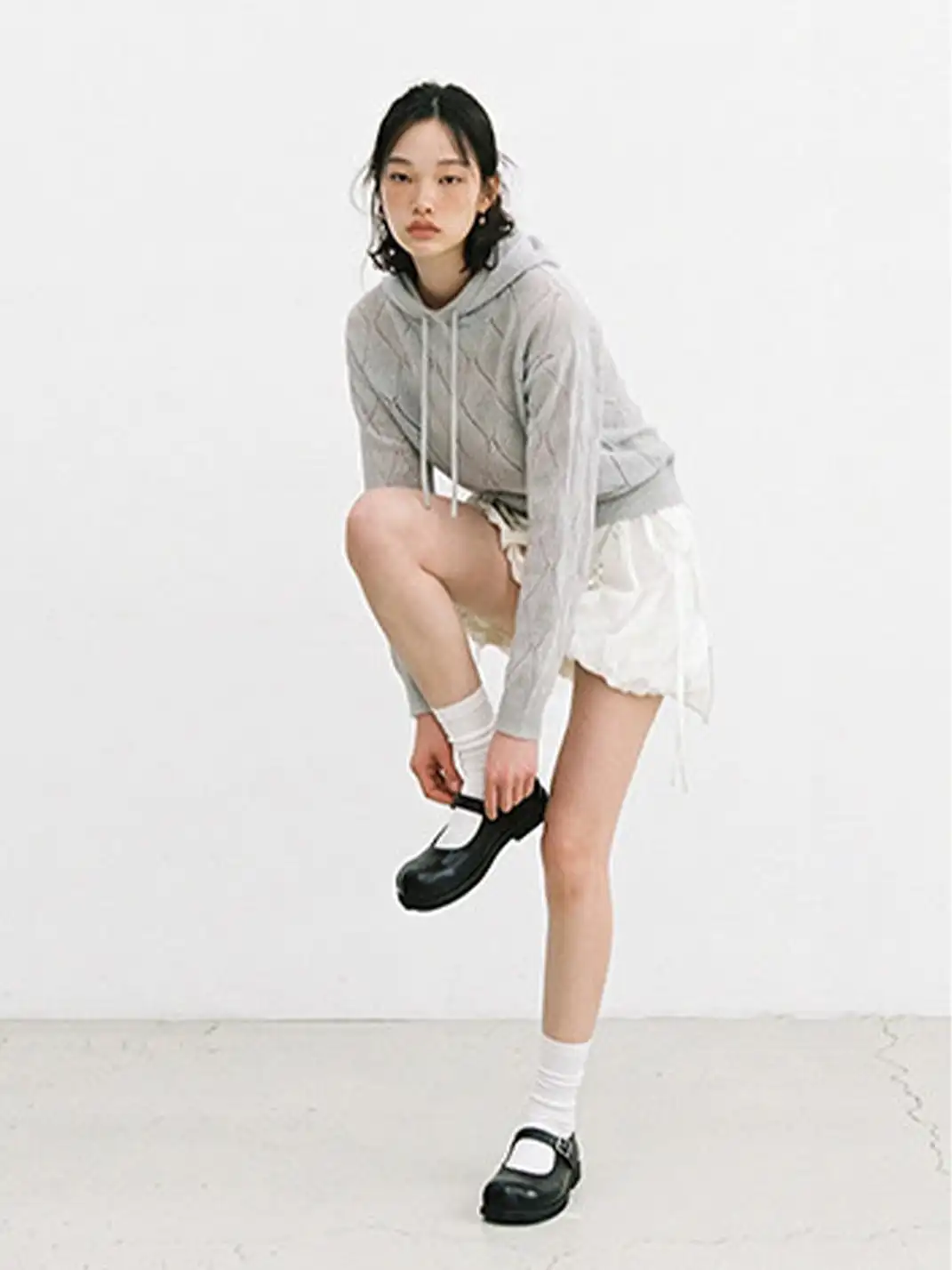 Littlegood | Round Toe Cat Print Mary Jane Shoes