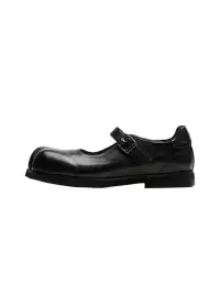 Littlegood | Round Toe Cat Print Mary Jane Shoes