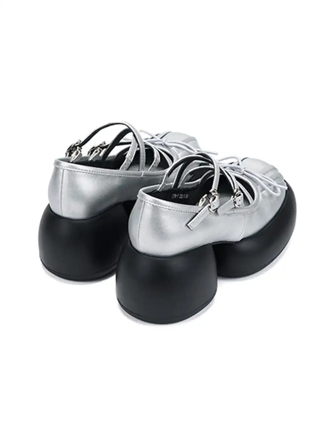 Littlegood | Bow Cross Strap Platform Mary Jane Shoes