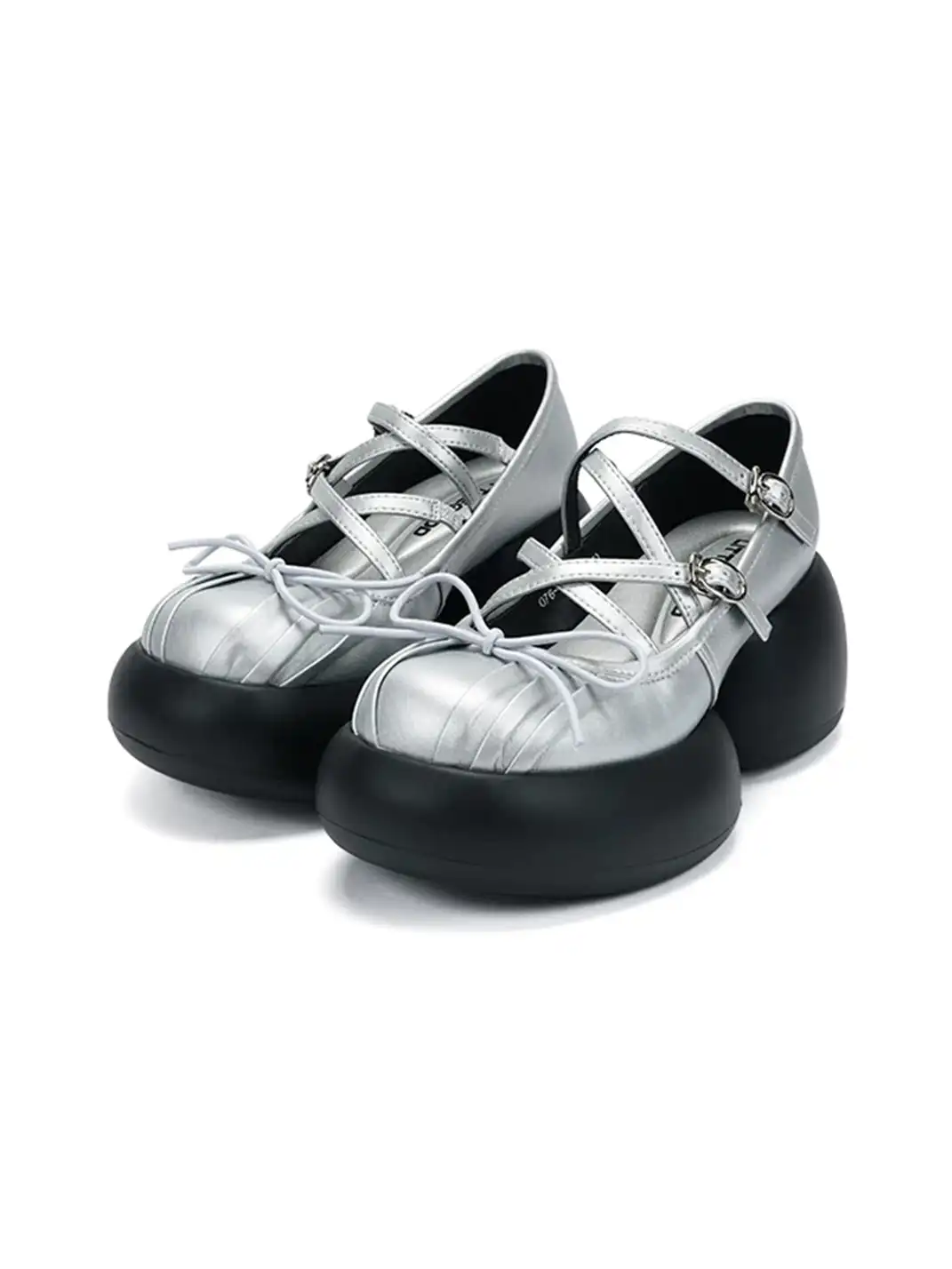Littlegood | Bow Cross Strap Platform Mary Jane Shoes