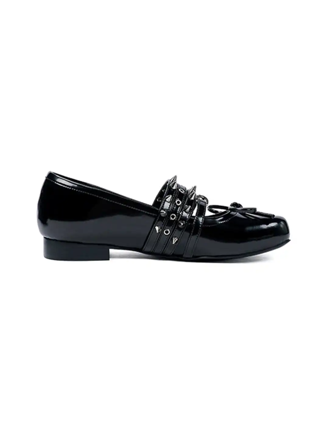 Littlegood | Rivet Bow Flat Shoes
