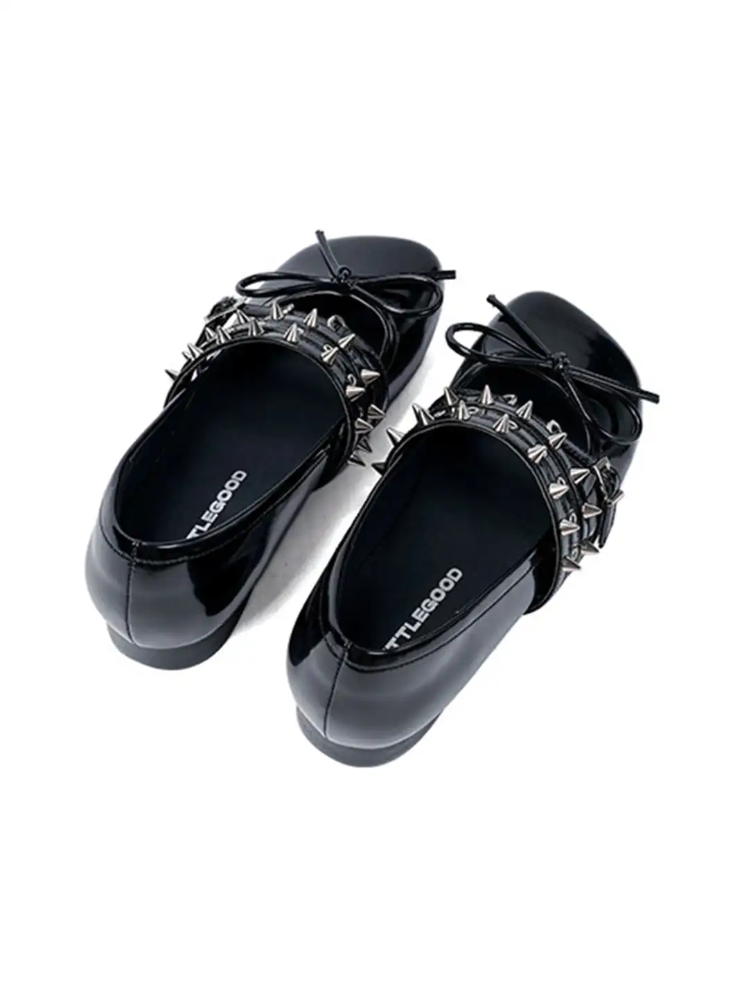 Littlegood | Rivet Bow Flat Shoes