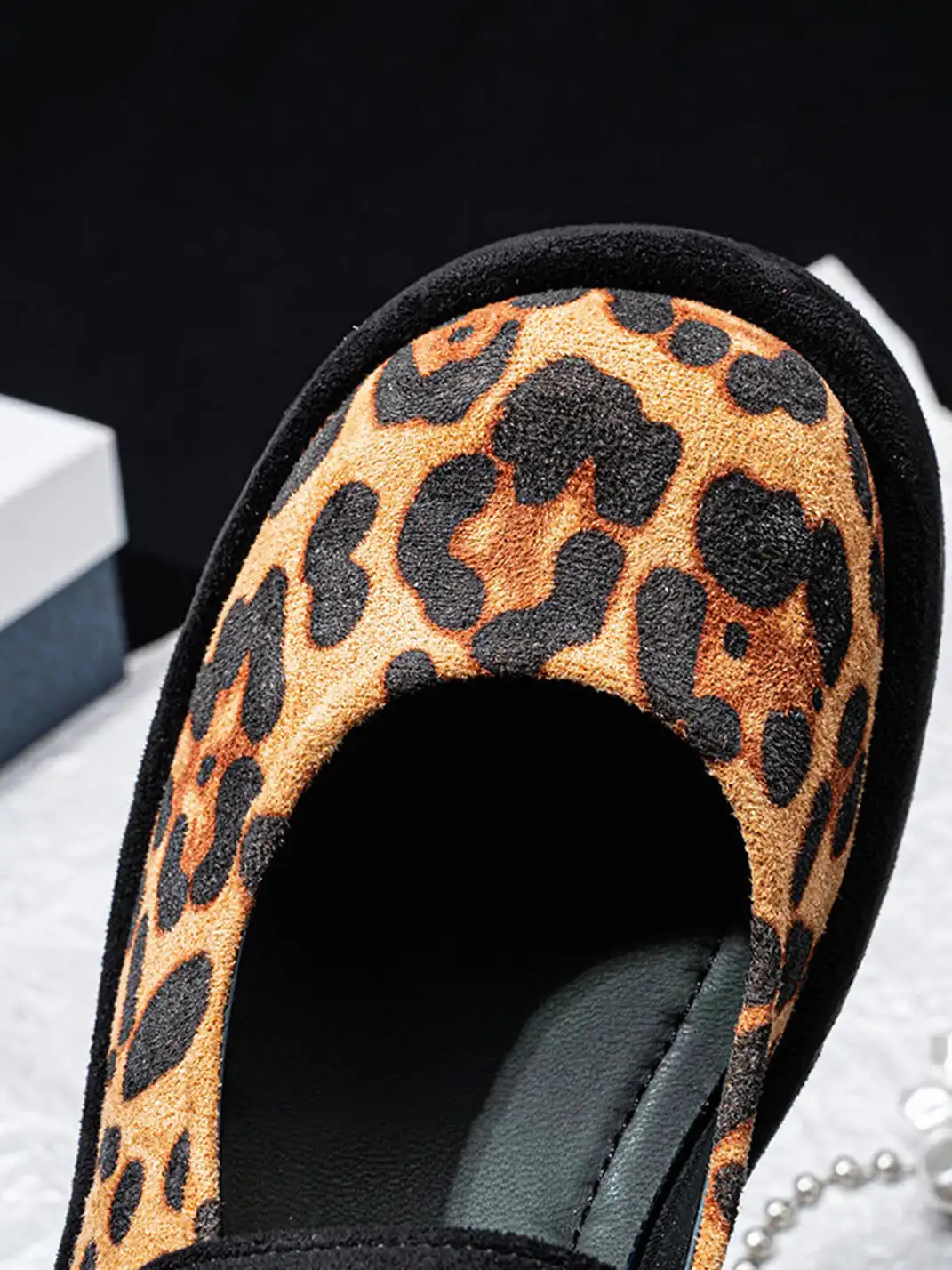 SISTER CURIE | Leopard Single Strap Platform Mary Jane Shoes