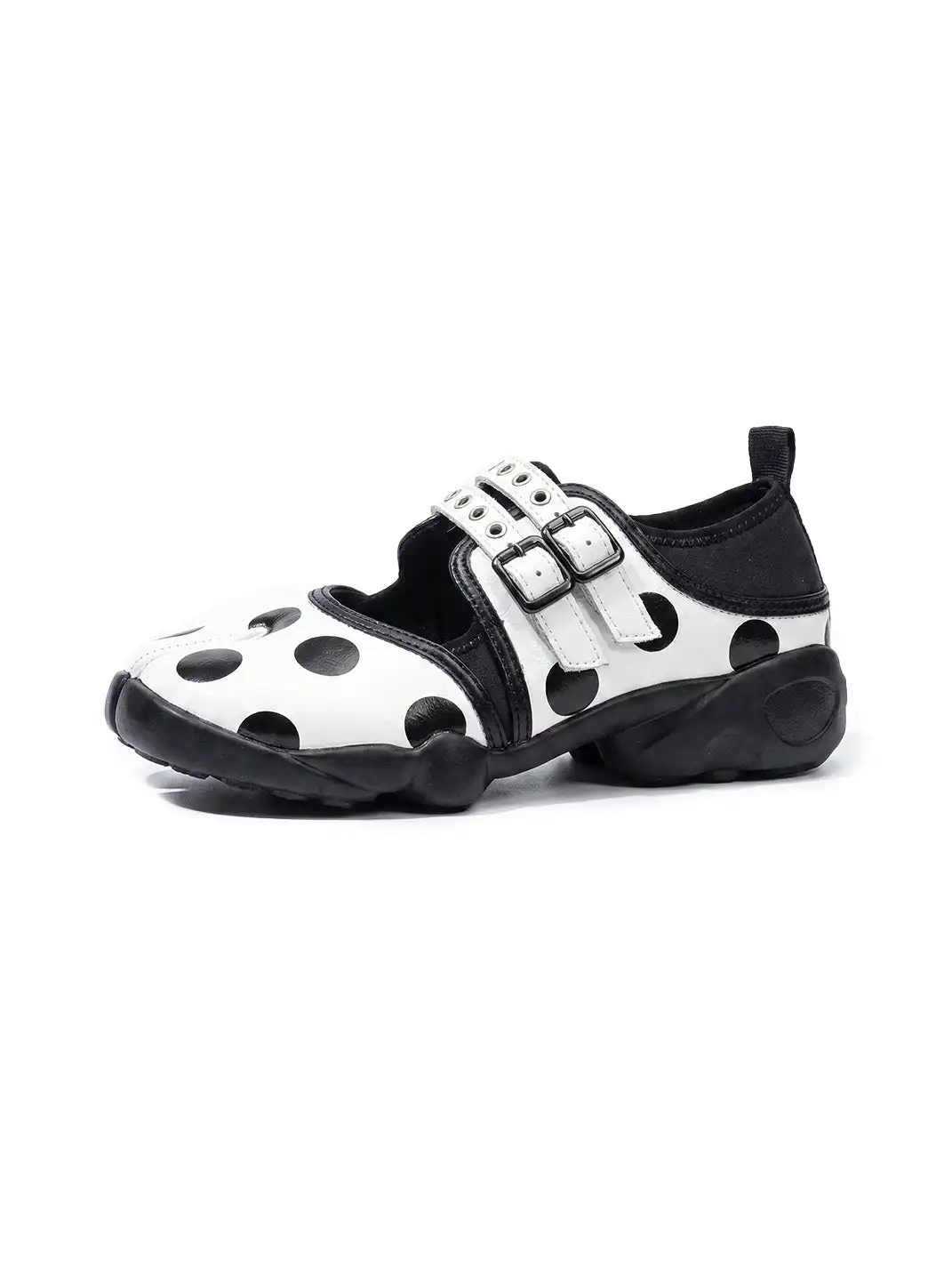 SISTER CURIE | Polka Dot Slip-On Split Toe Mary Jane Shoes