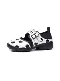 SISTER CURIE | Polka Dot Slip-On Split Toe Mary Jane Shoes