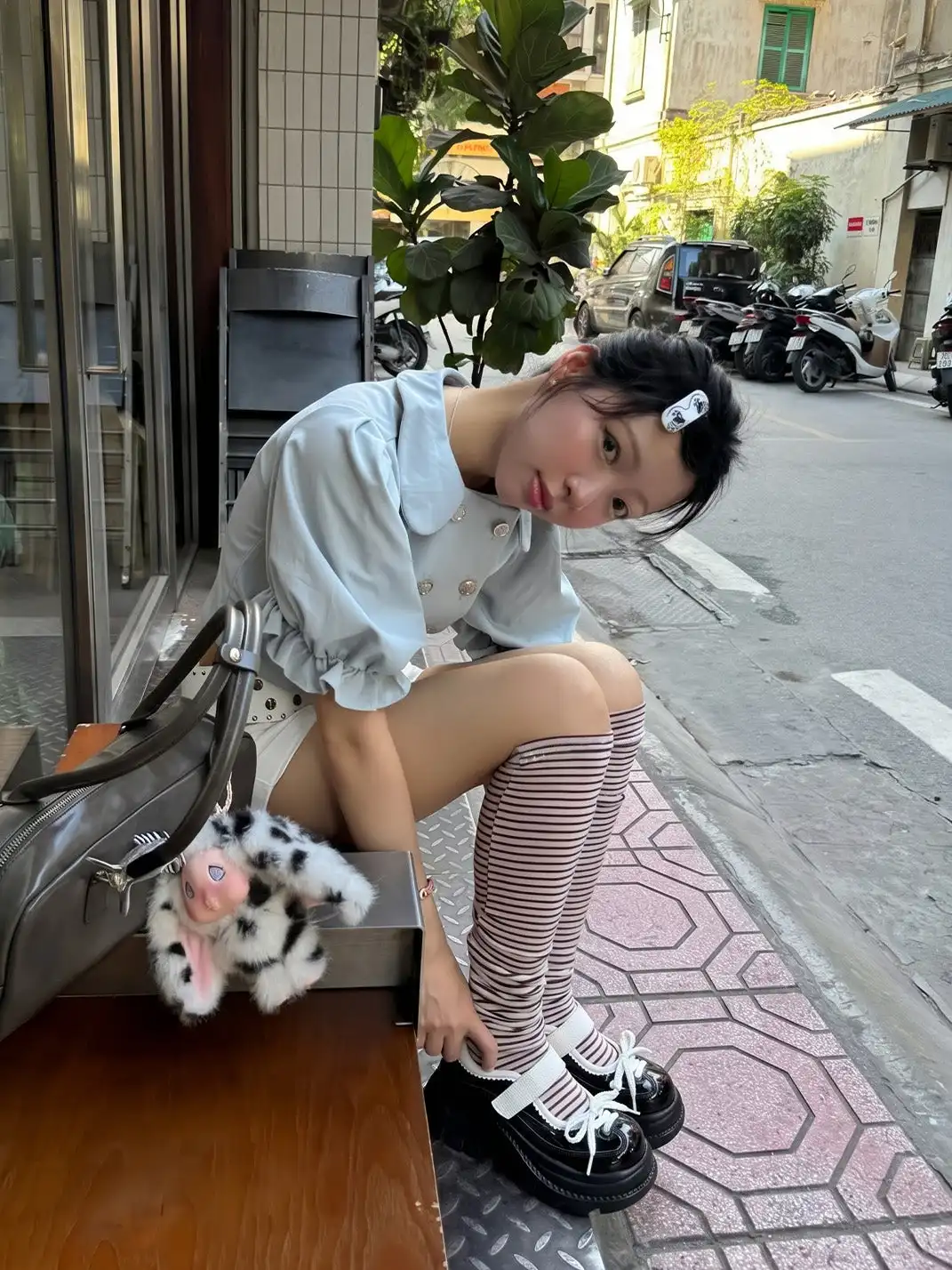 SISTER CURIE | Color Block Slip-On Platform Shoes