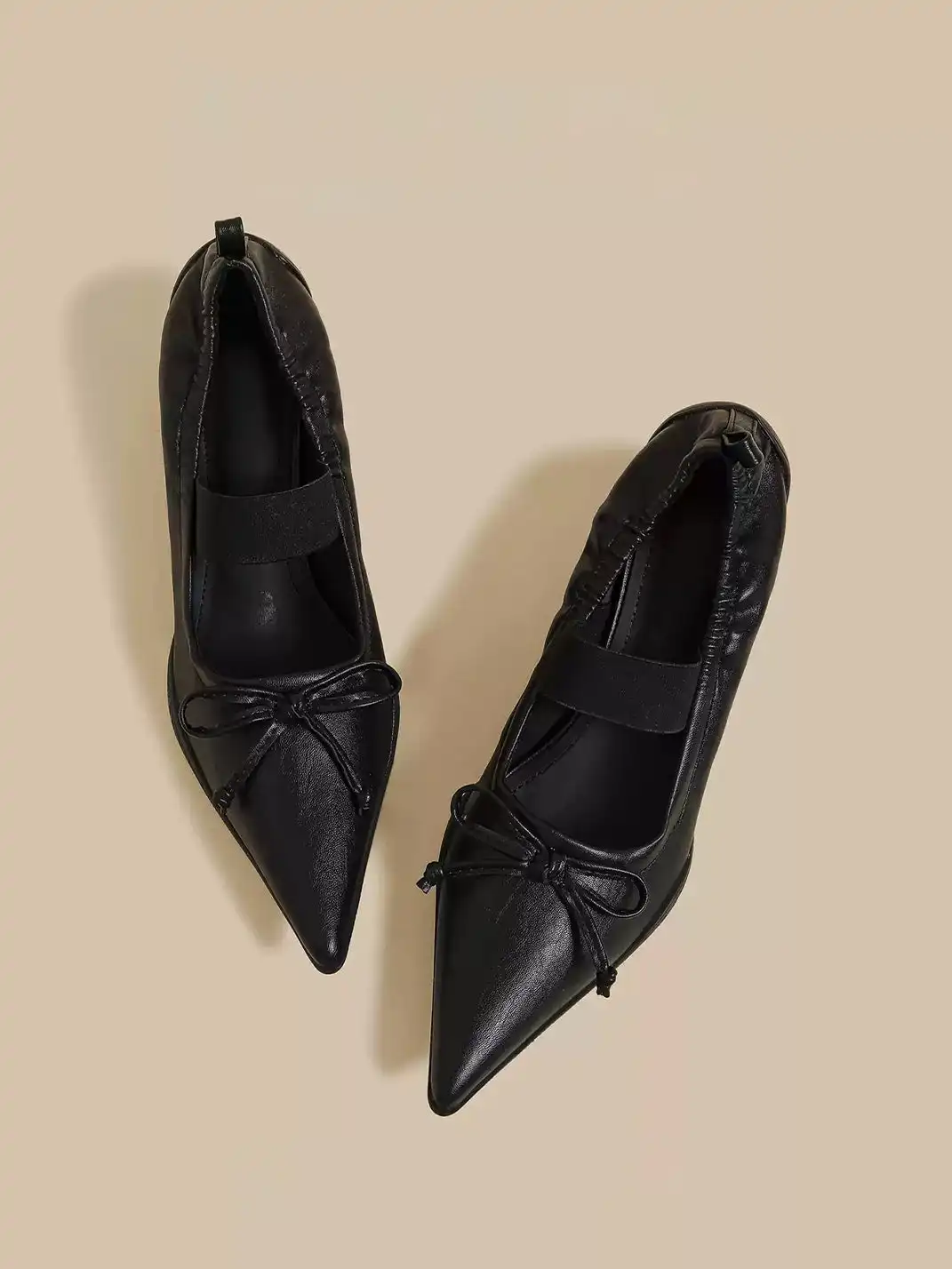 CHUOLEI | Pointed Toe Pleated Slip-On High Heels