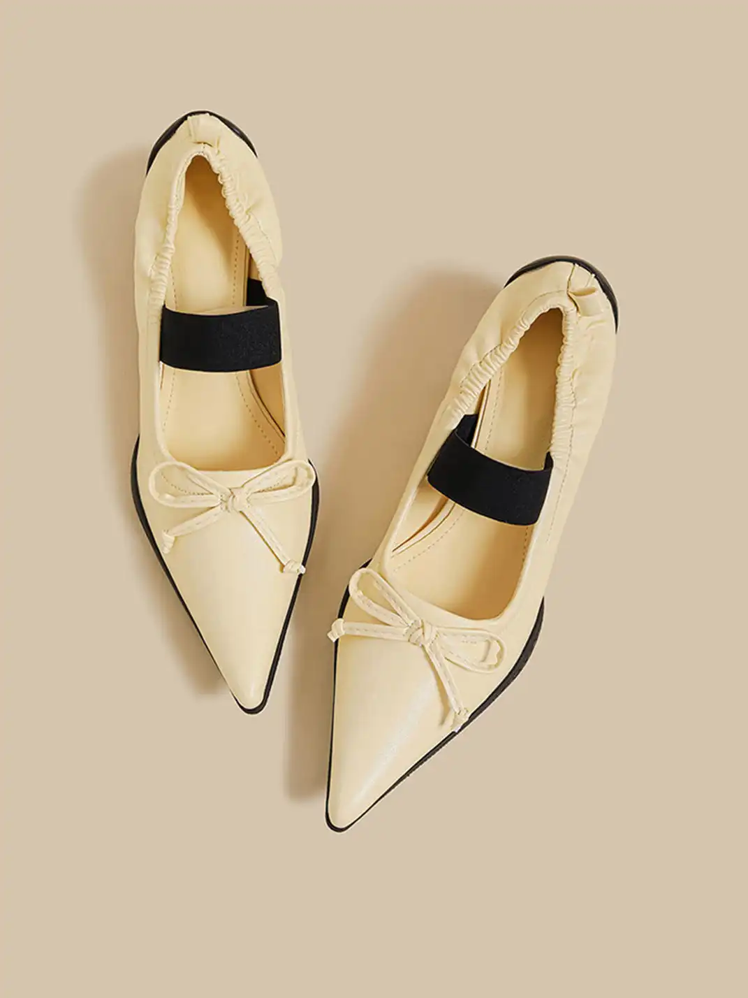 CHUOLEI | Pointed Toe Pleated Slip-On High Heels