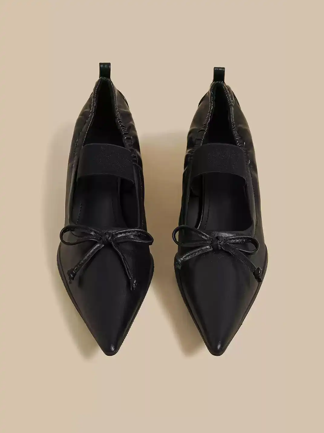 CHUOLEI | Pointed Toe Pleated Slip-On High Heels