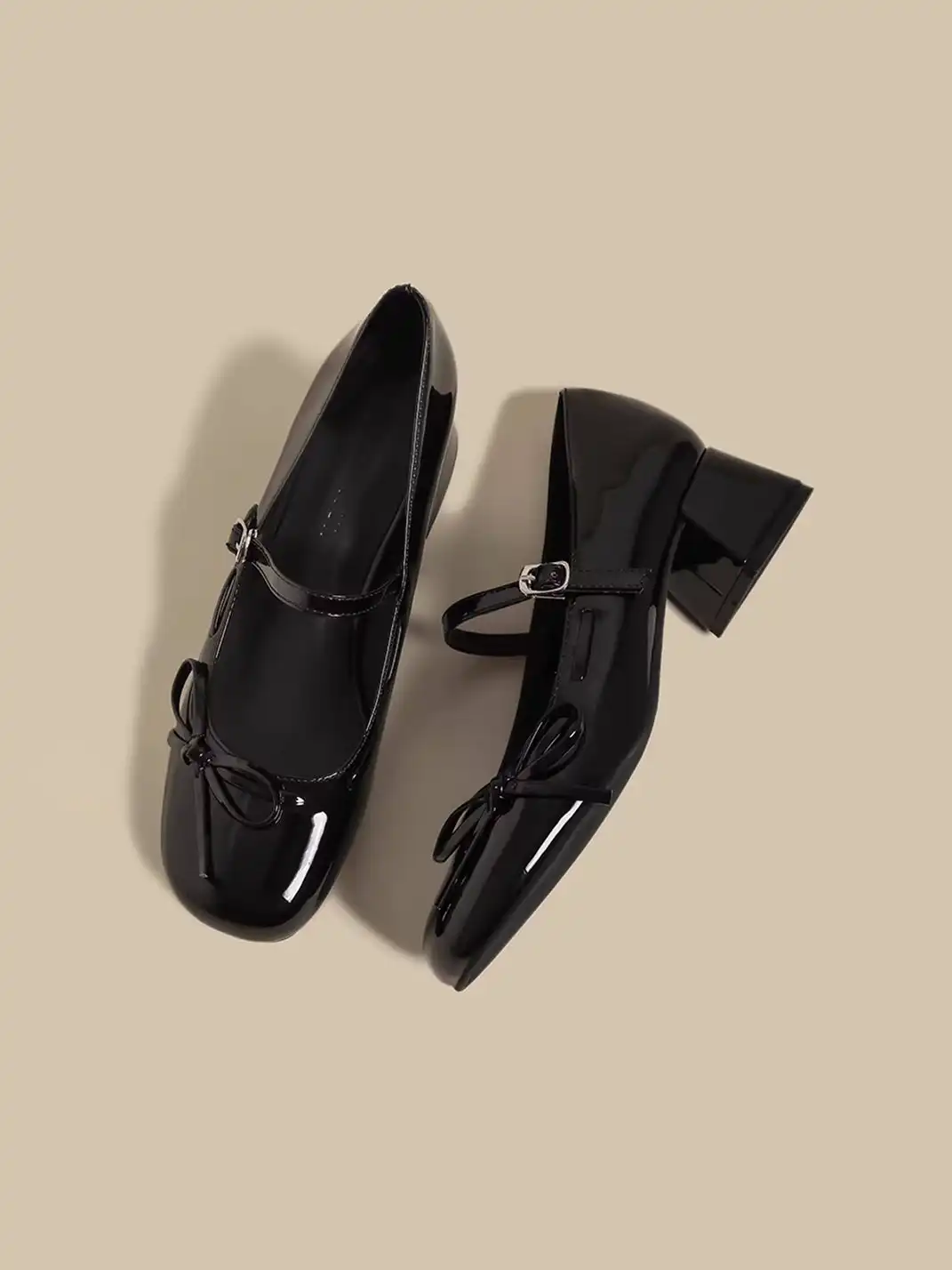CHUOLEI | Low Cut Block Heel Mary Janes