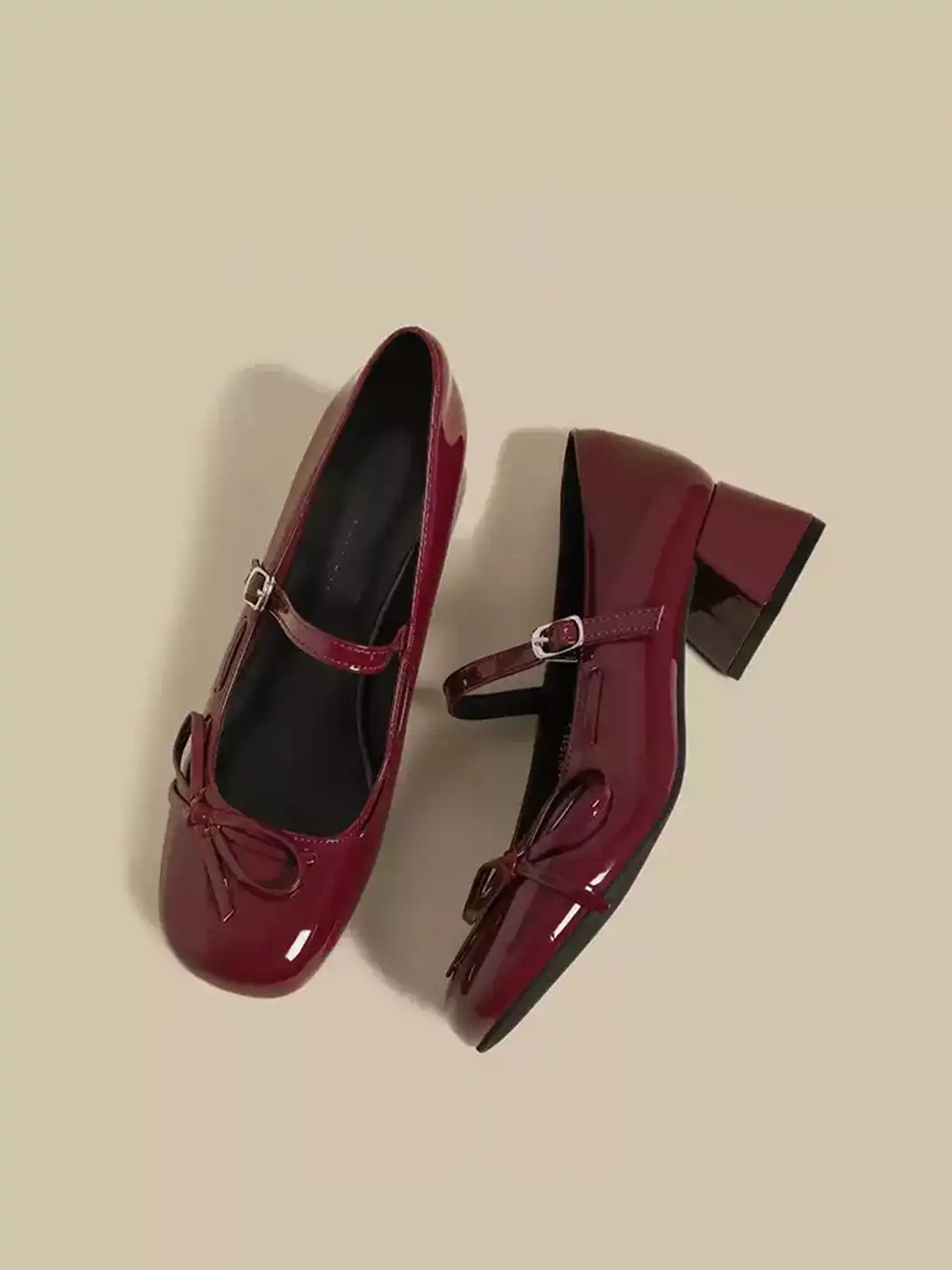 CHUOLEI | Low Cut Block Heel Mary Janes