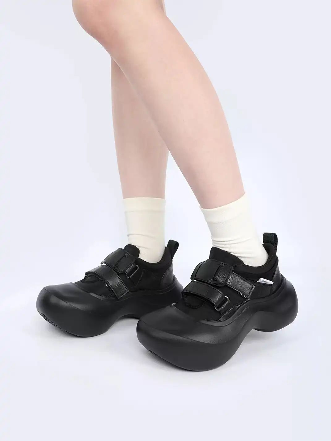 Enqo | Velcro Platform Derby Shoes