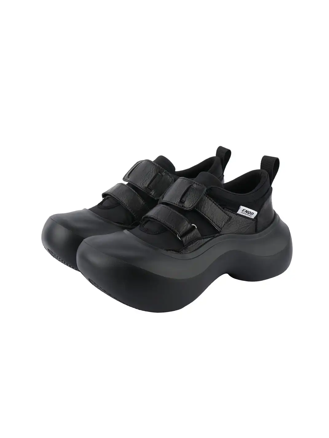 Enqo | Velcro Platform Derby Shoes