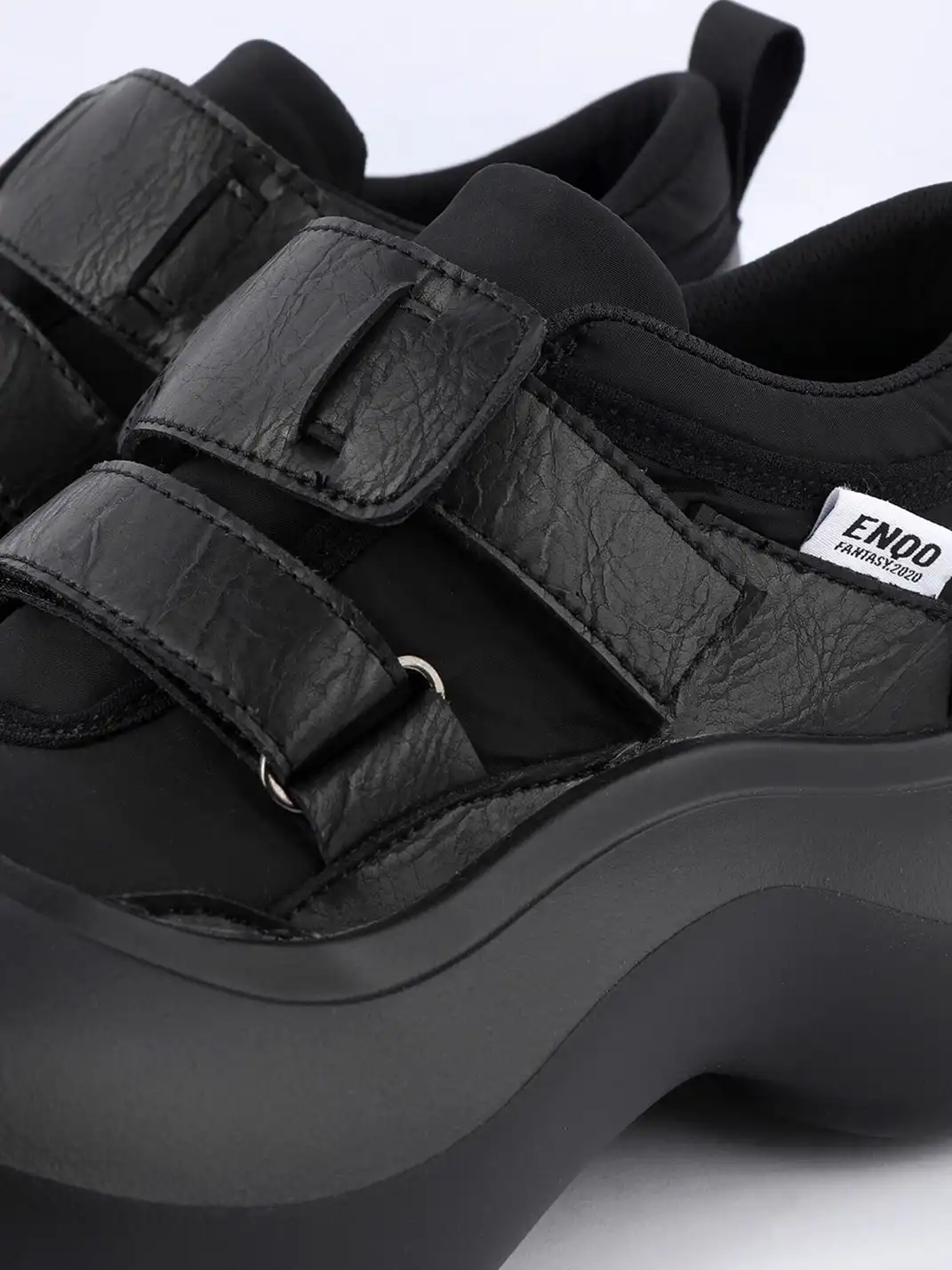 Enqo | Velcro Platform Derby Shoes