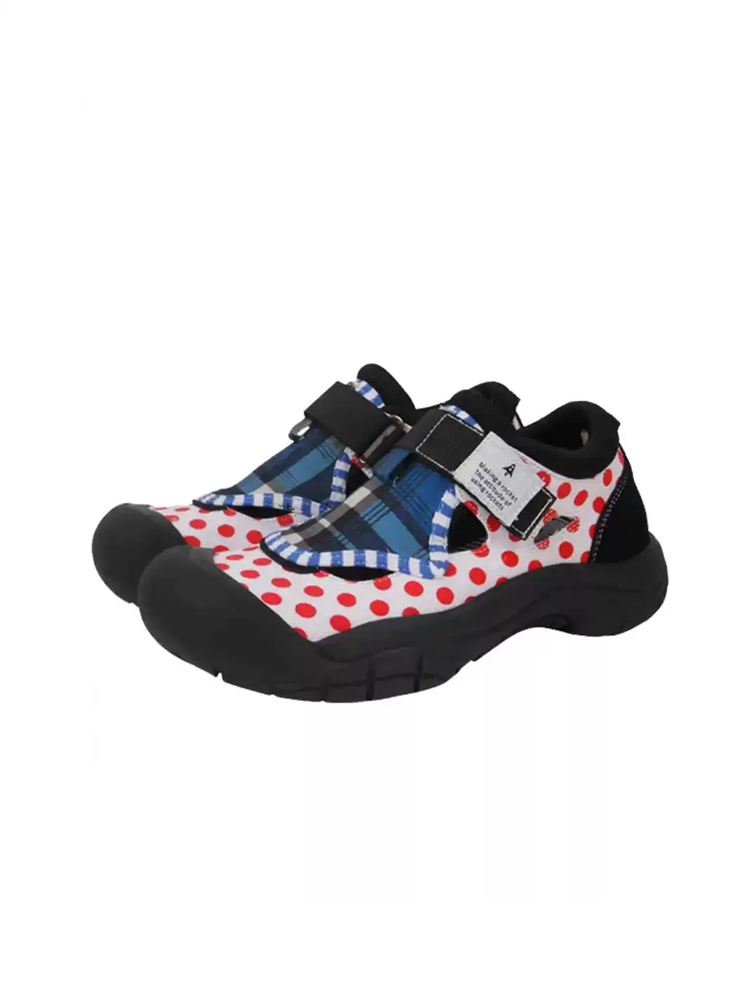 Enqo | Polka Dot Velcro Strap Casual Sneakers