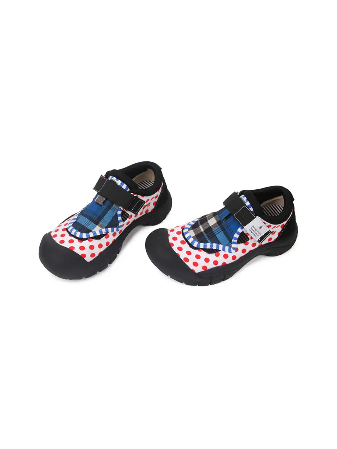 Enqo | Polka Dot Velcro Strap Casual Sneakers