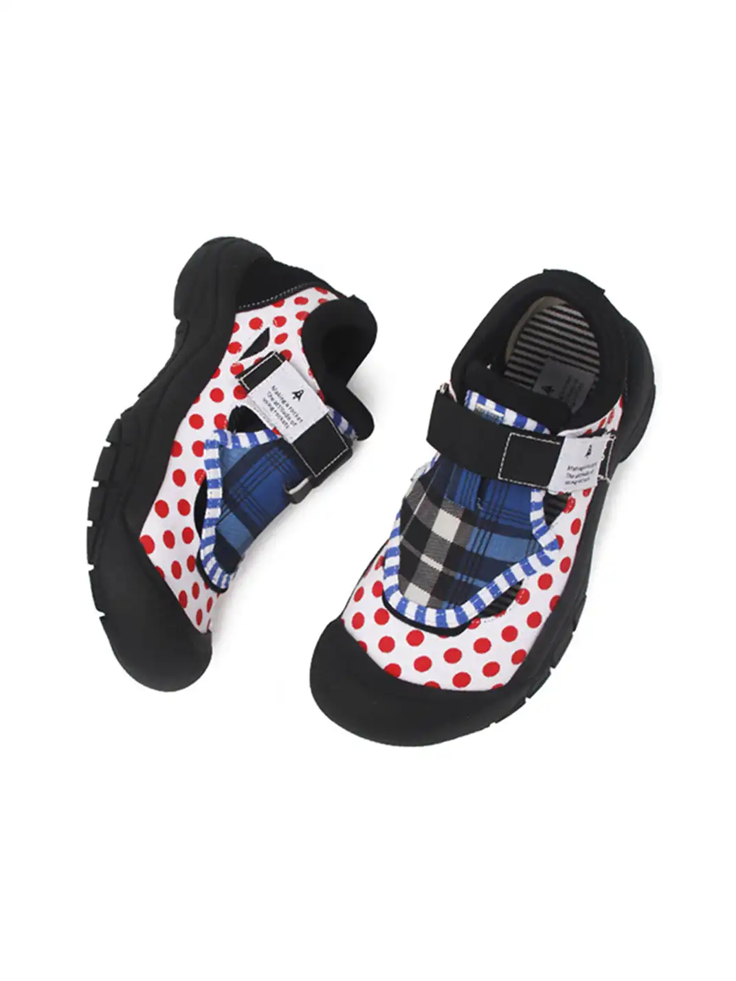 Enqo | Polka Dot Velcro Strap Casual Sneakers