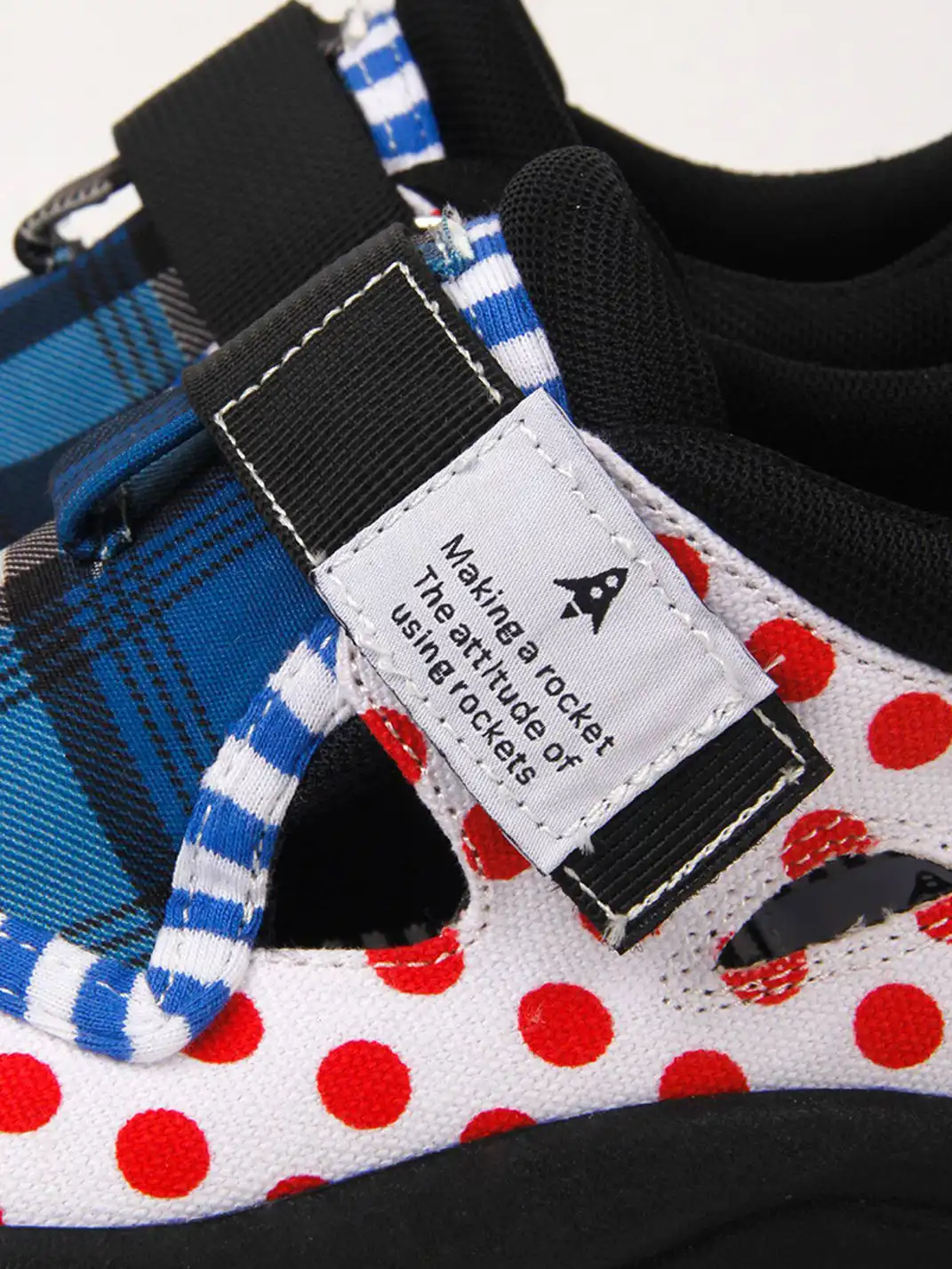 Enqo | Polka Dot Velcro Strap Casual Sneakers