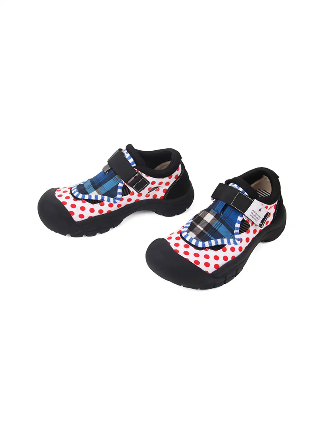 Enqo | Polka Dot Velcro Strap Casual Sneakers