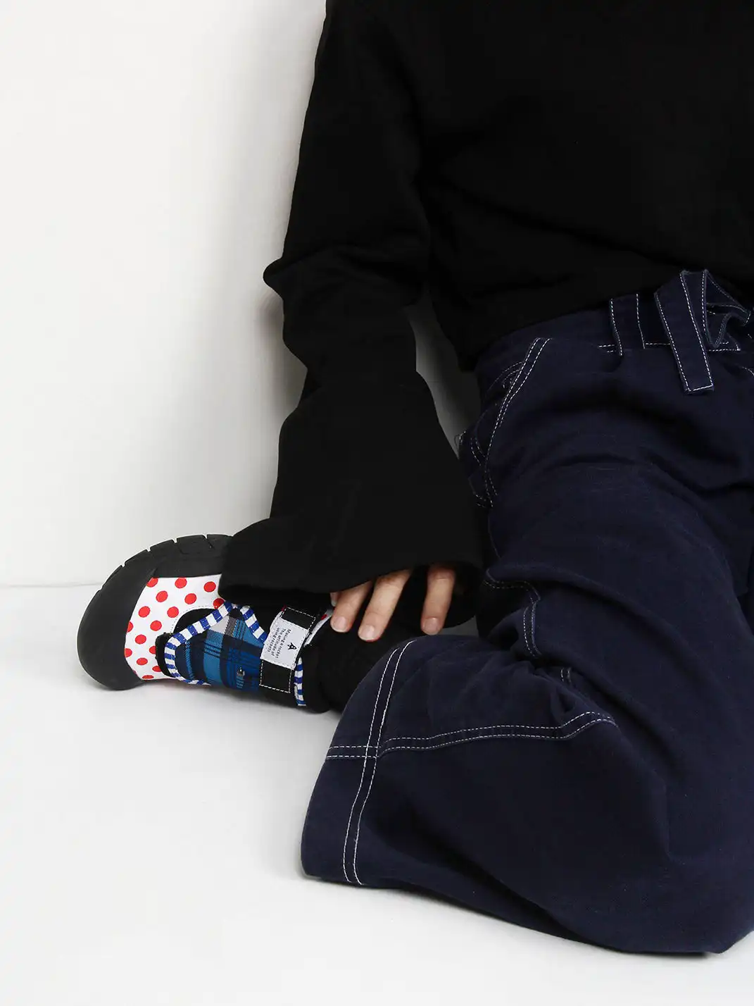 Enqo | Polka Dot Velcro Strap Casual Sneakers