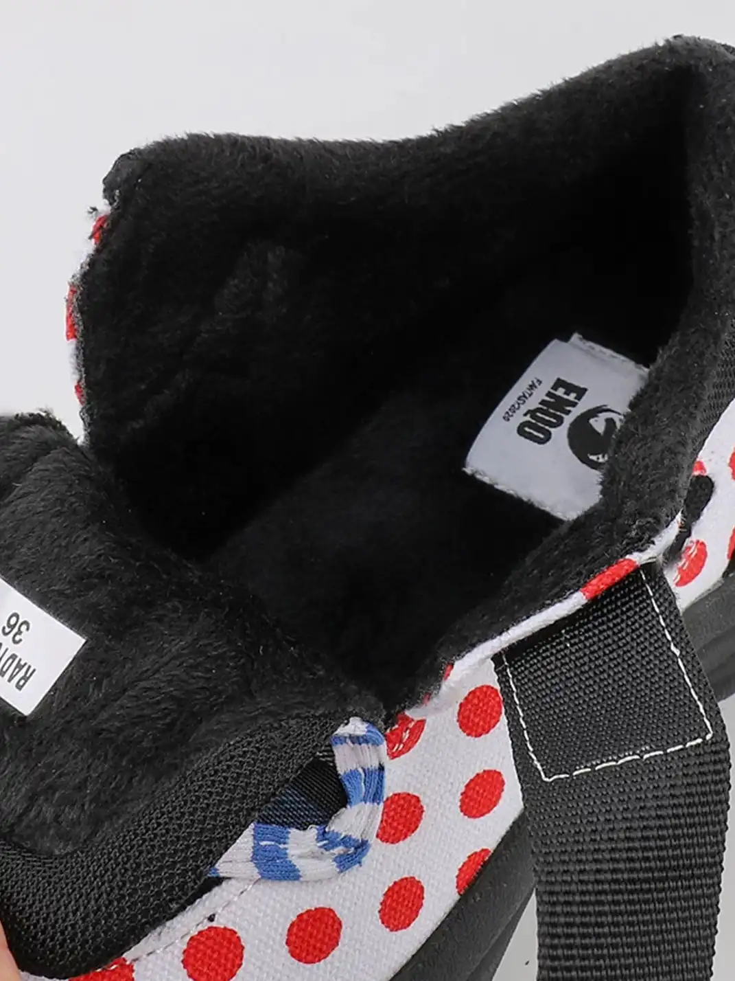 Enqo | Polka Dot Velcro Strap Casual Sneakers