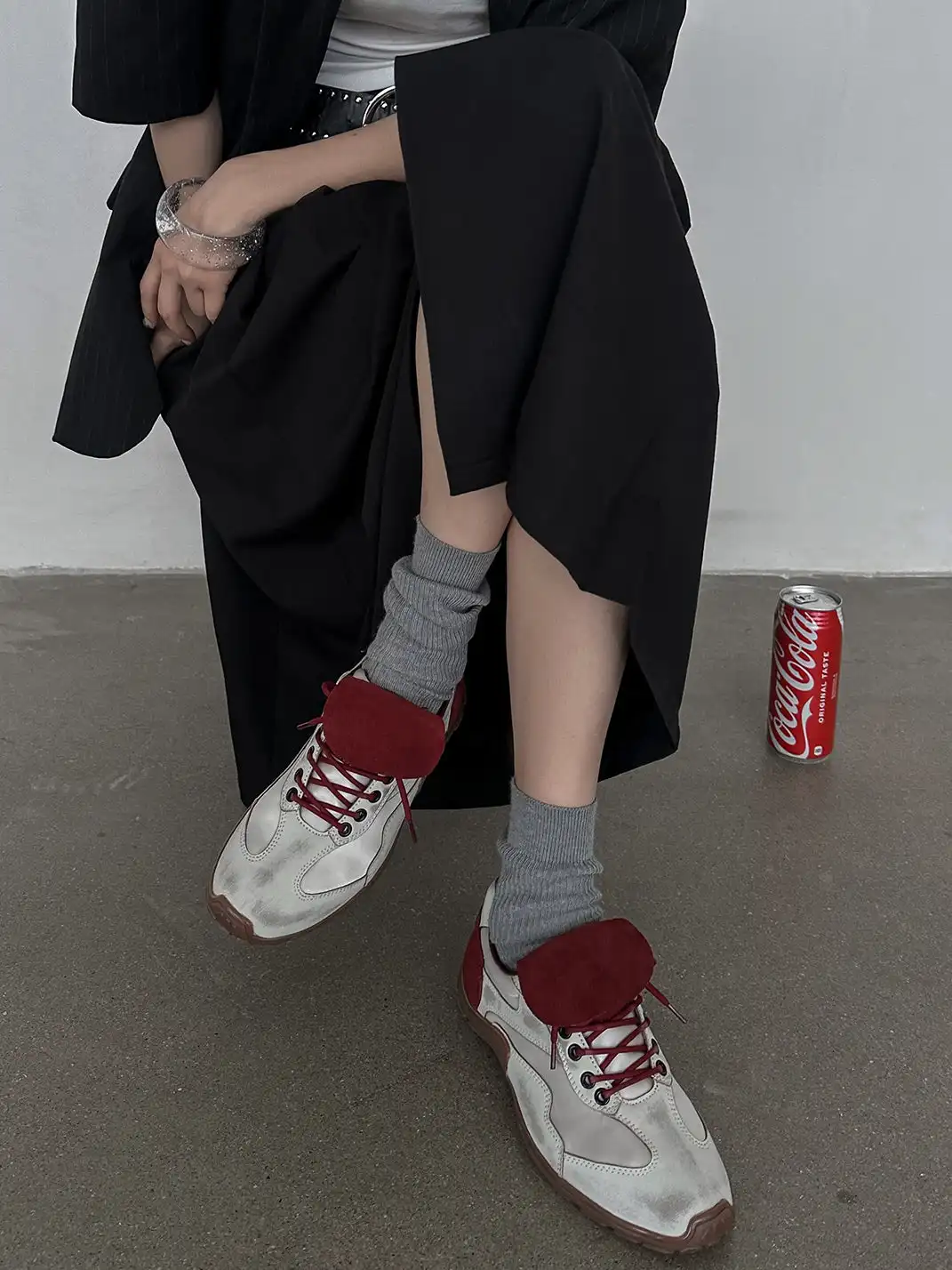 NEXTAUGUST | Vintage Distressed Flap Detail Trainer Shoes