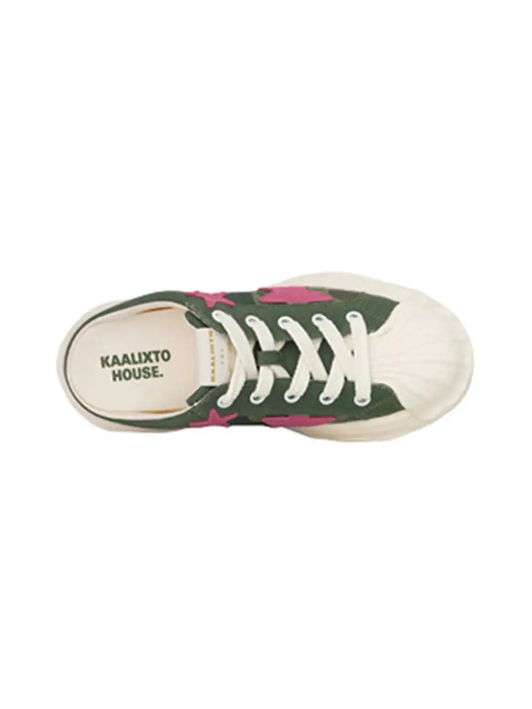 KAALIXTO | Camouflage Shell Toe Star Detail Slip-On Mule Sneakers