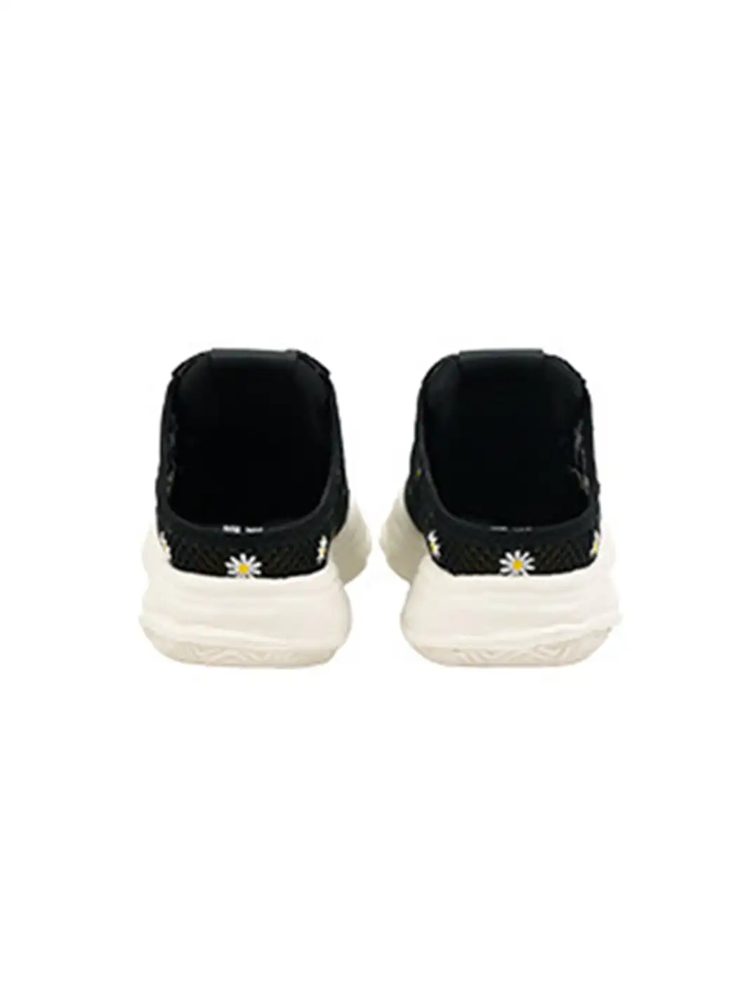 KAALIXTO | Shell Toe Daisy Embroidery Platform Slip-On Mules