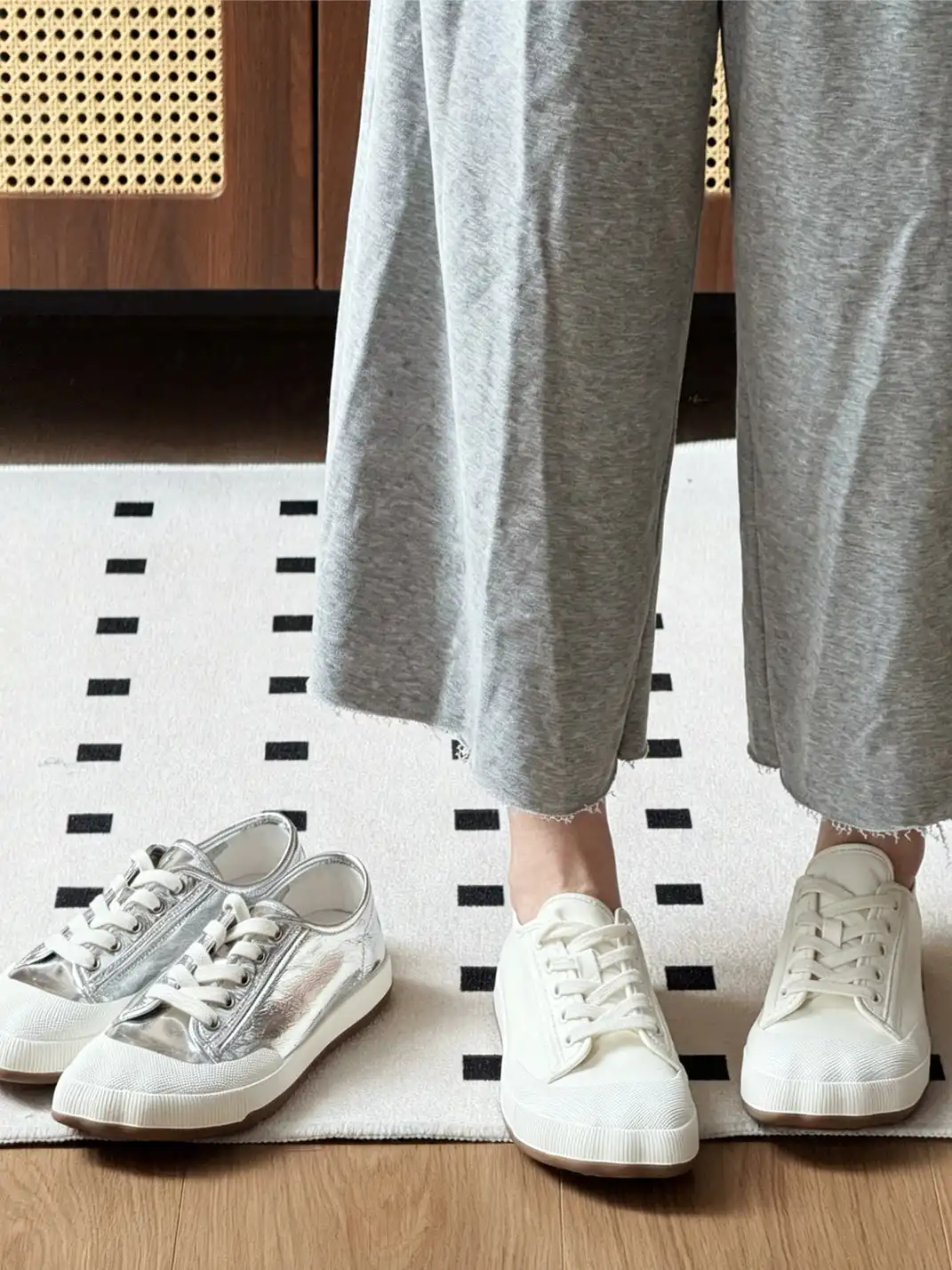SSStudio | Ribbed Toe Cap Lace-Up Casual Sneakers