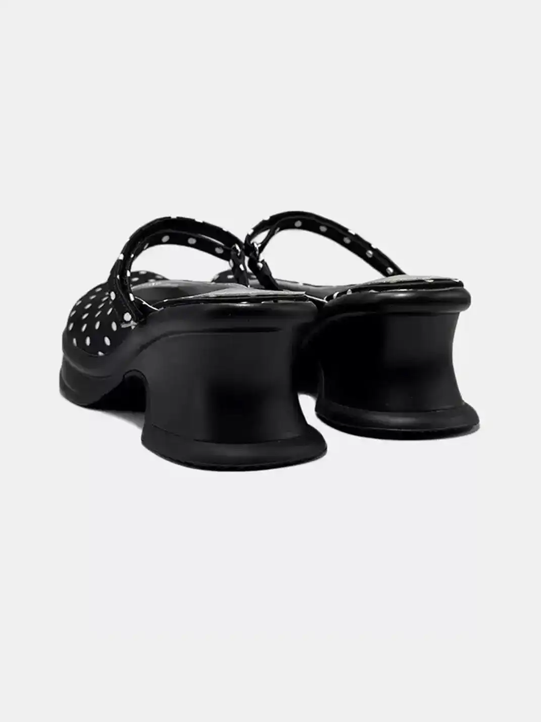 VRDANRFVIVO | Polka Dot Slingback Wedge Platform Mules