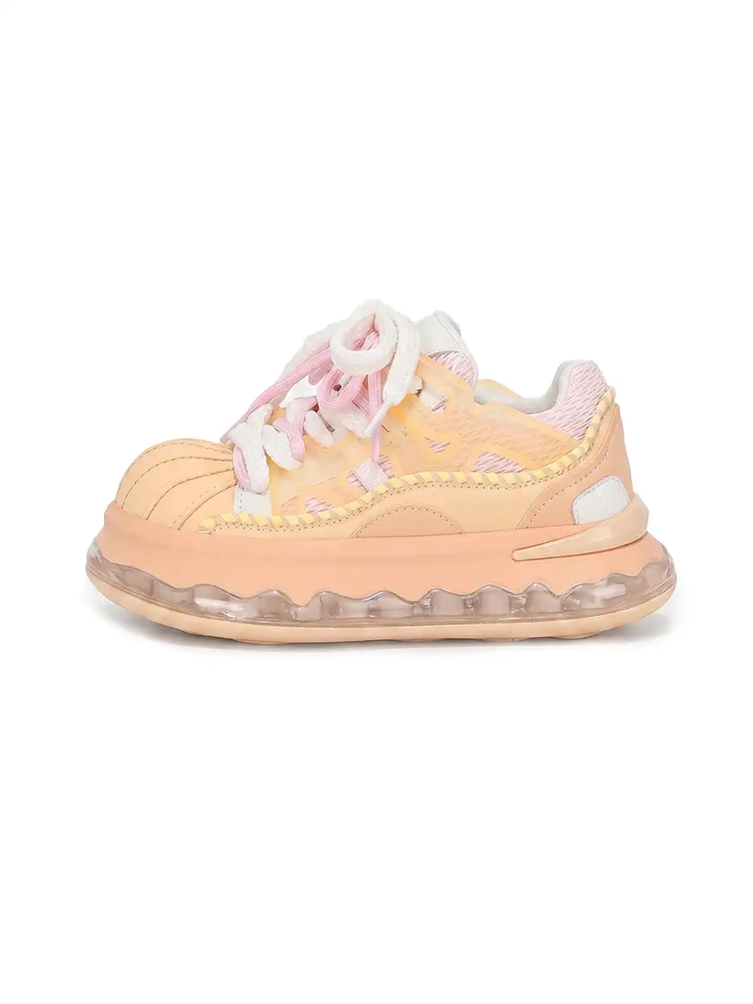 RIELOV | Shell Toe Wavy Transparent Platform Sneakers-6CM