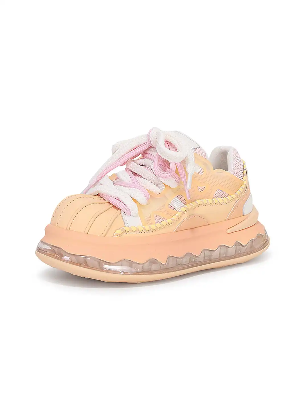 RIELOV | Shell Toe Wavy Transparent Platform Sneakers-6CM