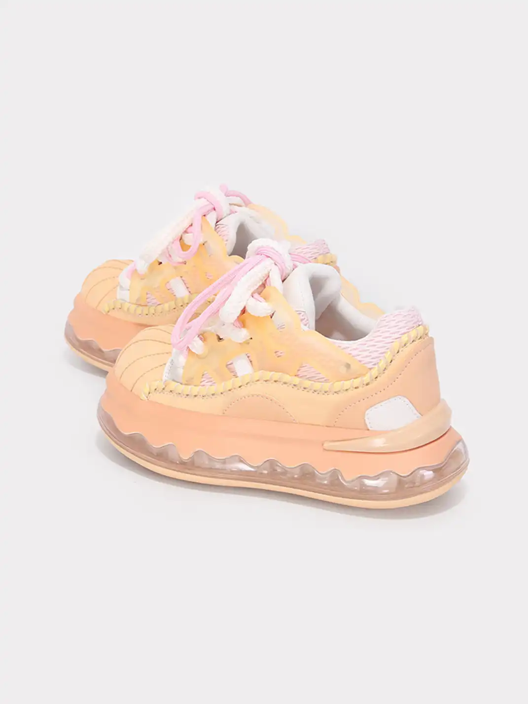 RIELOV | Shell Toe Wavy Transparent Platform Sneakers-6CM