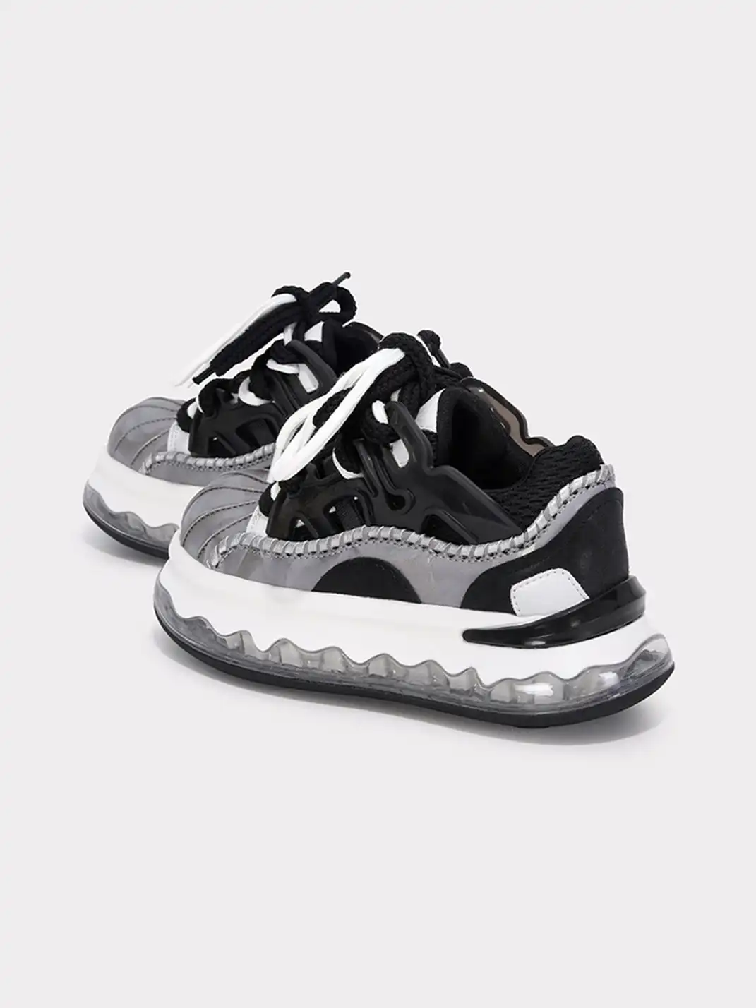 RIELOV | Shell Toe Wavy Transparent Platform Sneakers-6CM