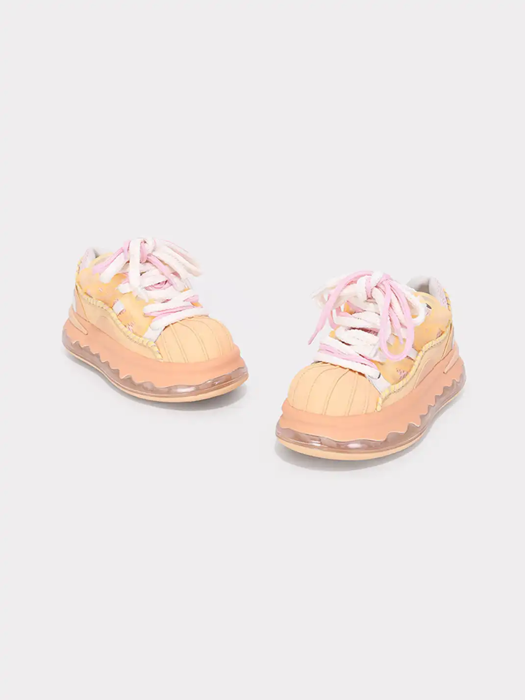 RIELOV | Shell Toe Wavy Transparent Platform Sneakers-6CM