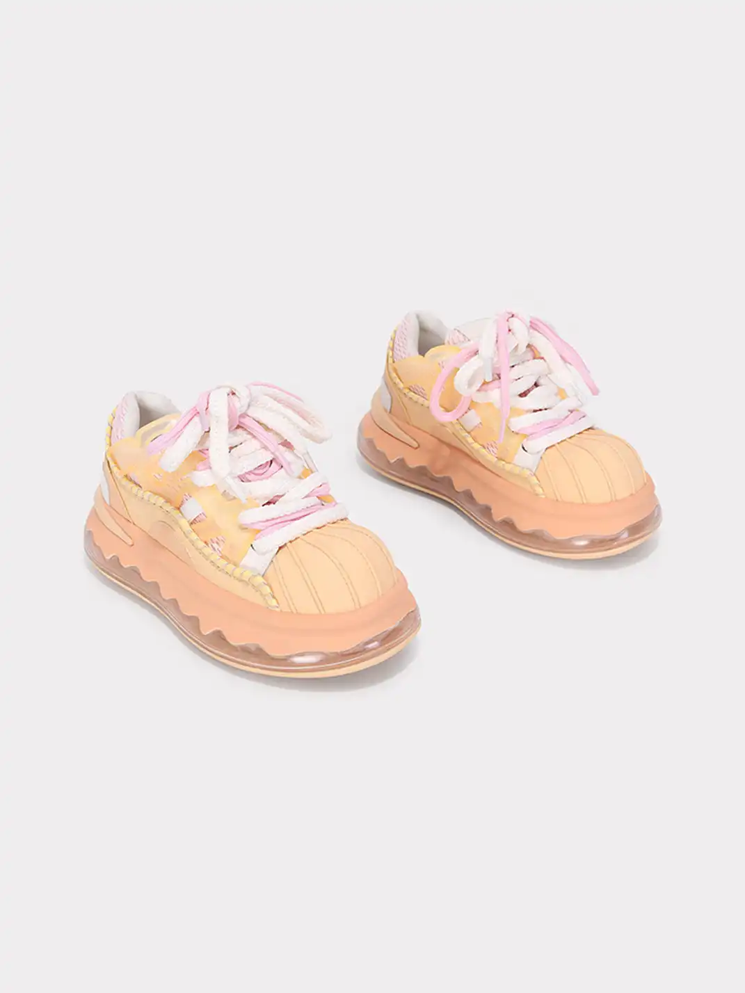 RIELOV | Shell Toe Wavy Transparent Platform Sneakers-6CM