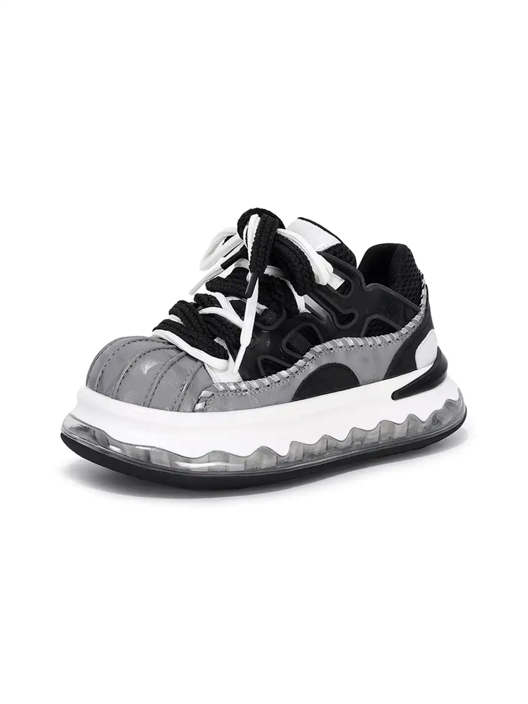 RIELOV | Shell Toe Wavy Transparent Platform Sneakers-6CM