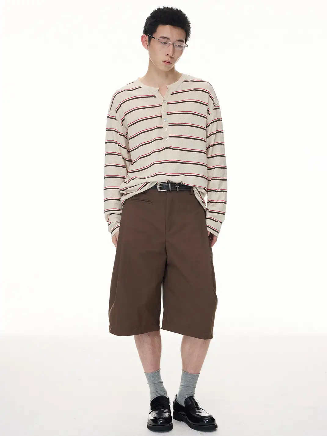 BOTANICA | Three-Dimensional Cut Double-Pleated Cropped Trousers