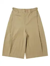 BOTANICA | Three-Dimensional Cut Double-Pleated Cropped Trousers