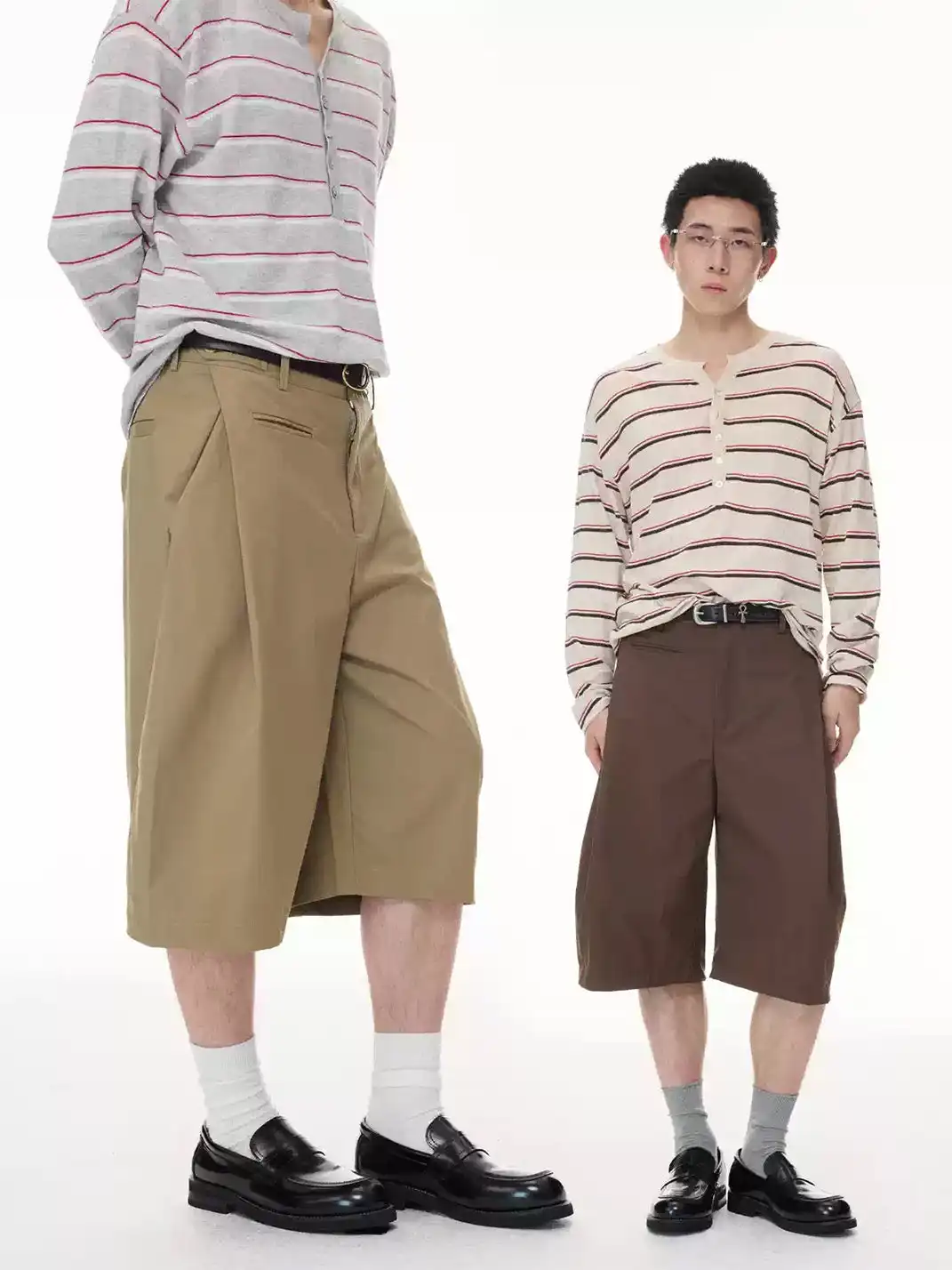 BOTANICA | Three-Dimensional Cut Double-Pleated Cropped Trousers