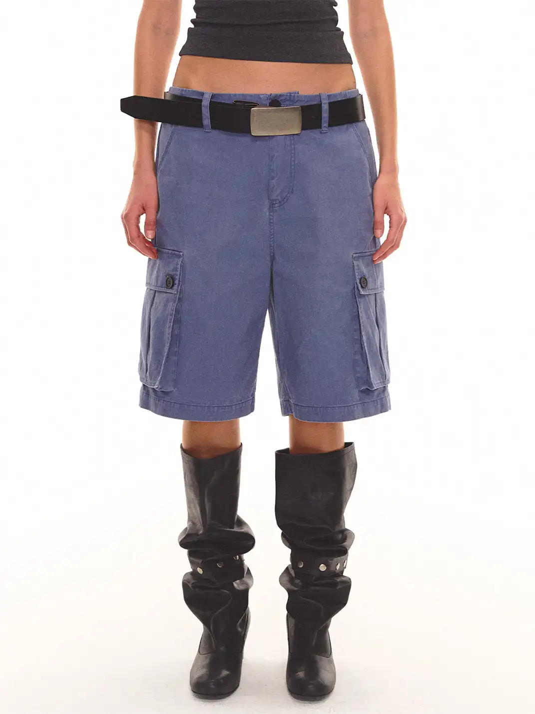 EVISTUB | Loose Fit Pocket Cargo Pants