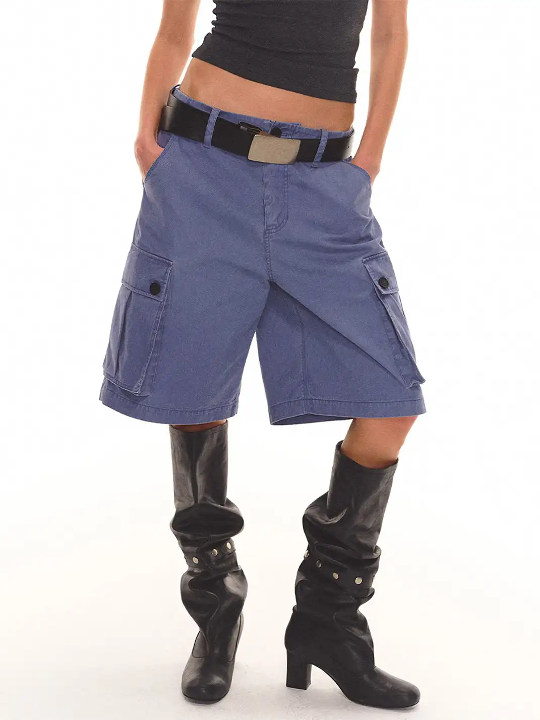 EVISTUB | Loose Fit Pocket Cargo Pants