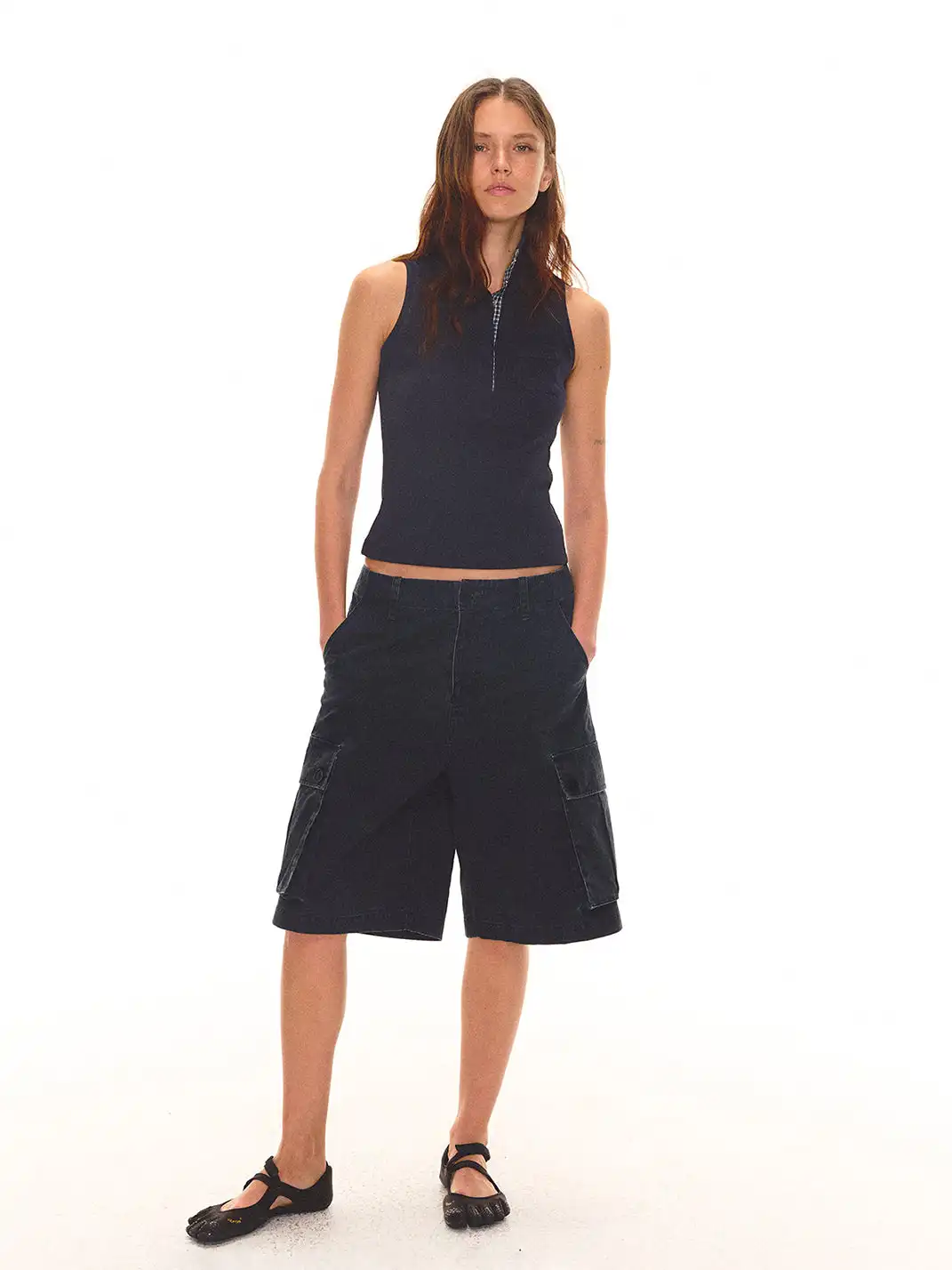 EVISTUB | Loose Fit Pocket Cargo Pants