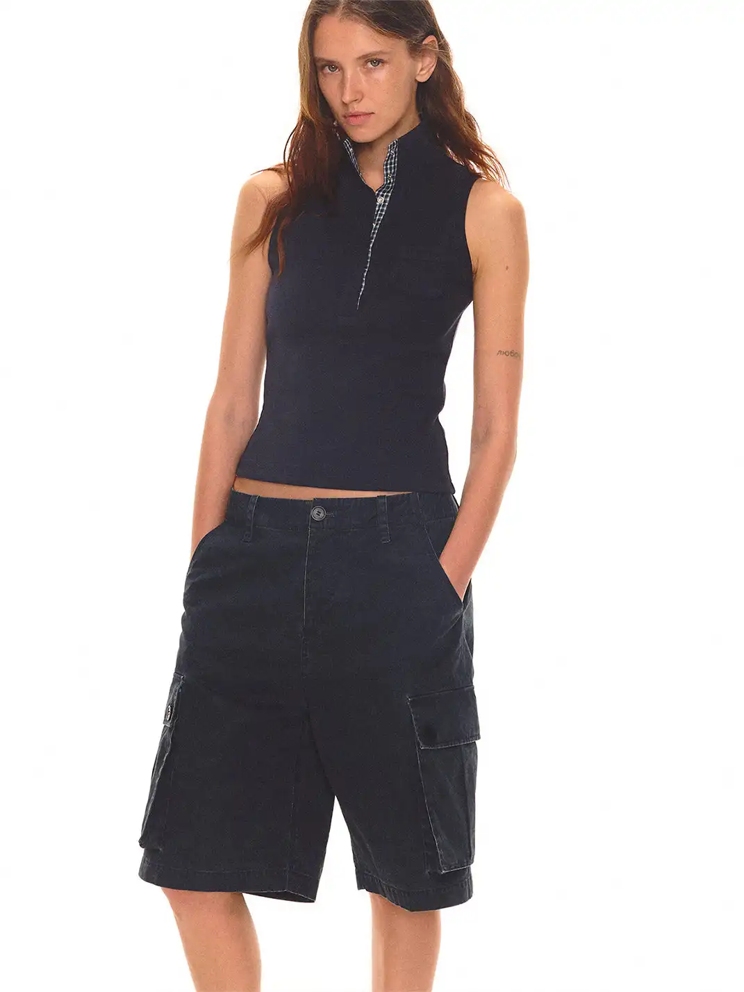 EVISTUB | Loose Fit Pocket Cargo Pants